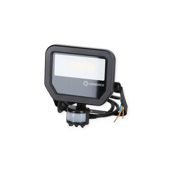 LEDVANCE Fluter mit Bewegungsmelder FLOODLIGHT SENSOR FL PFM 20 W 4000 K SYM 100 S BK, 2400lm, schwarz (4058075460959)