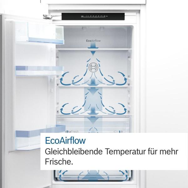 Bosch KIL42NSE0 Einbaukühlschrank, Nischenhöhe: 122,5cm, 159l, Schlepptürtechnik, LED-Beleuchtung