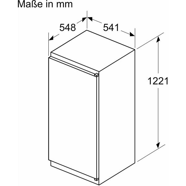 Bosch KIL42NSE0 Einbaukühlschrank, Nischenhöhe: 122,5cm, 159l, Schlepptürtechnik, LED-Beleuchtung