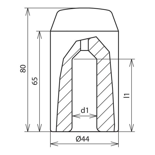 Dehn Schlagkopf, 20mm, Stahl (620002)