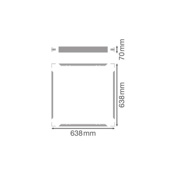 LEDVANCE Aufbaurahmen PANEL 625 SURFACE MOUNT KIT H70 VAL, weiß (4058075402867)