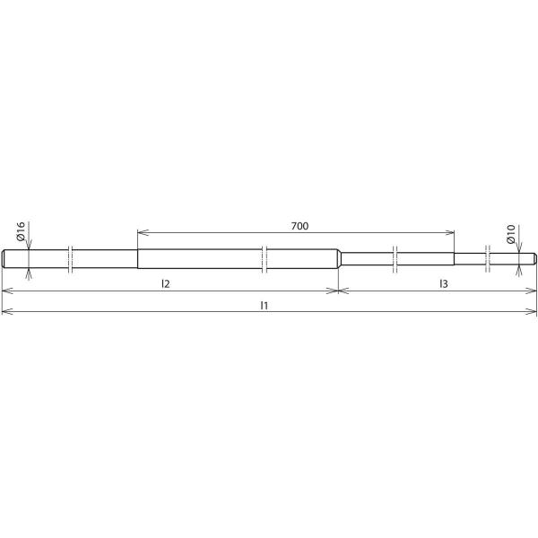 Dehn Erdeinführungsstange, Stahl, verjüngt, Ø16mm (480018)