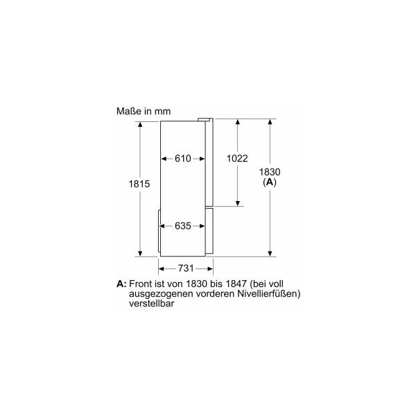 Bosch KFN96APEA Kühl-Gefrierkombination, 91cm breit, 605L, NoFrost, VitaFresh XXL, Home Connect, Antifingerprint, edelstahl