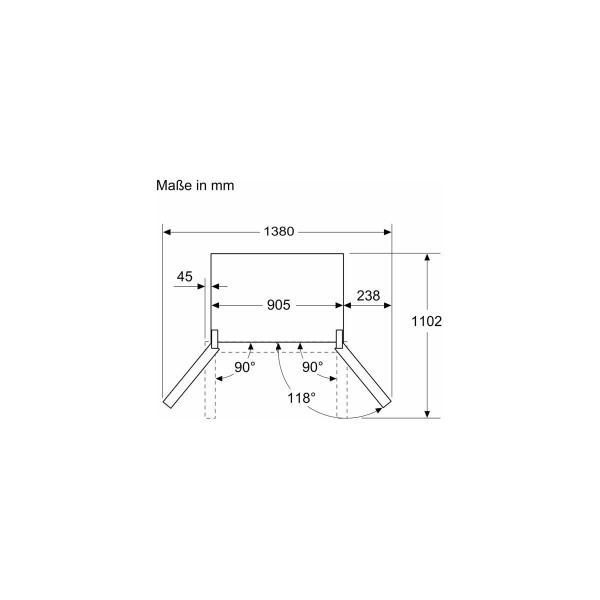 Bosch KFN96APEA Kühl-Gefrierkombination, 91cm breit, 605L, NoFrost, VitaFresh XXL, Home Connect, Antifingerprint, edelstahl