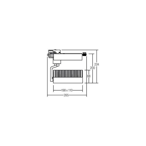 Brumberg CORE LED-Schienenstrahler Wallwasher, 45W, 3250lm, 4000K, weiß (88387174)