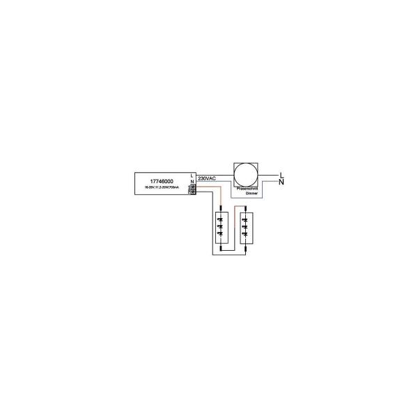 Brumberg LED-Konverter 350 mA, Phasenabschnitt dimmbar Plug & Play (17643000)