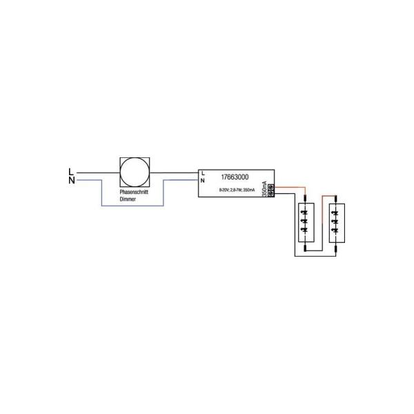 LED-Konverter 350 mA Phasenabschnitt dimmbar, 2,8-7W (17663020)