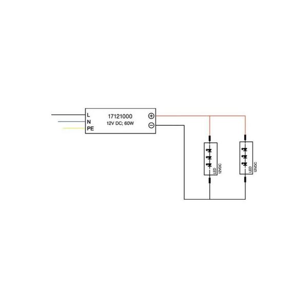 Brumberg LED-Netzgerät 12 V DC schaltbar, 1-60W, 12V (17121000)