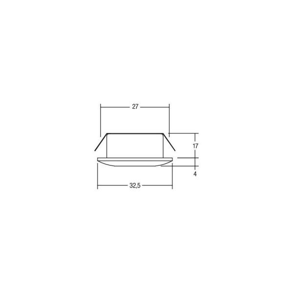 Brumberg LED-Lichtpunkt IP44, 1,2W, 70lm, 3000K, aluminium matt (12071253)