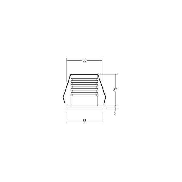 Brumberg LED-Lichtpunkt IP65, 3,3W, 120lm, 3100K, weiß (12053173)