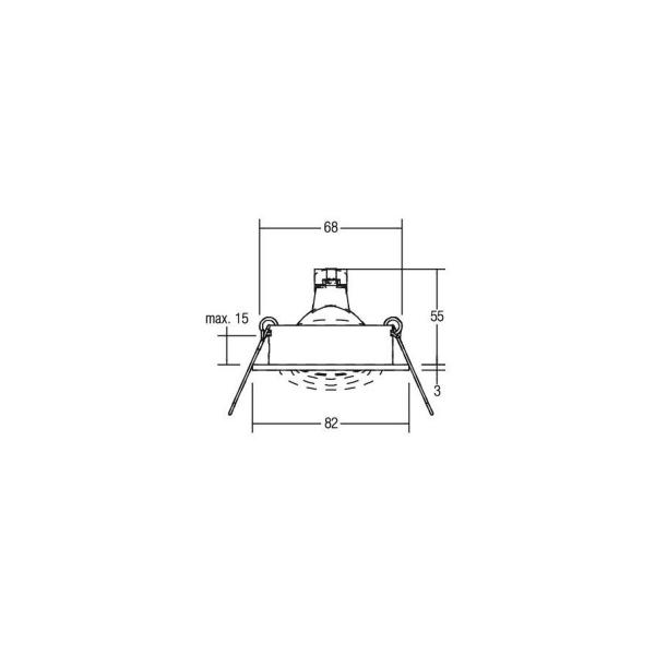 Brumberg Einbaustrahler GX5,3, 50W, titan (0063.64)