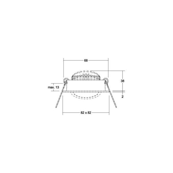 Brumberg BB05 LED-Einbaustrahlerset Phasenabschnitt dimmbar (Rundkonverter), 6W, 640lm, 3000K, weiß (40365073)