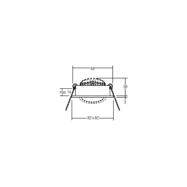 Brumberg LED-Einbaustrahler dim2warm, 6W, 460lm, 1800-3000K, weiß (12462073)