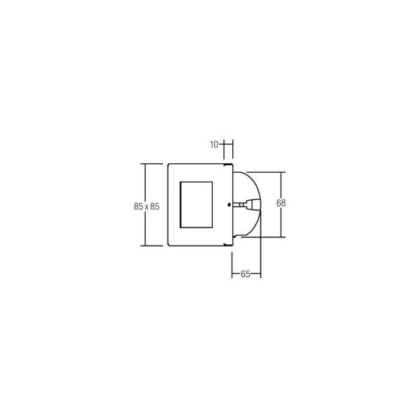 Brumberg LED-Wandeinbauleuchte, 1,2W, 40lm, 3000K, weiß (R3940WW)