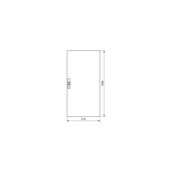 Hager FZ022N Tür, univers, rechts, geschlossen, RAL 9010, für Schrank IP44 1100x550mm