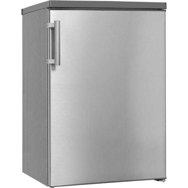 Exquisit KS16-V-H-010E Standkühlschrank, 56 cm breit, 133 L, Thermostat-Beleuchtung, inoxlook