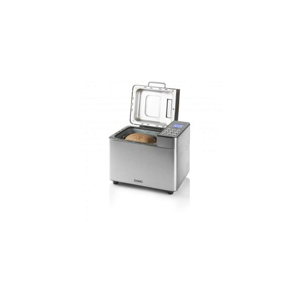 DOMO B3971 Brotbackautomat, 500W, Warmhaltefunktion, Timer, Spender für Nüsse/Früchte, Bräunungseinstellung, 18 Backprogramme, Edelstahl