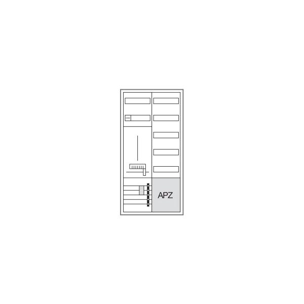 Hager ZB325C15LS Komplettschr., univ.Z 1100x550x205mm SKII IP44, 1ZP/VF-5rh/APZ, 2feld, Ausf. NRM