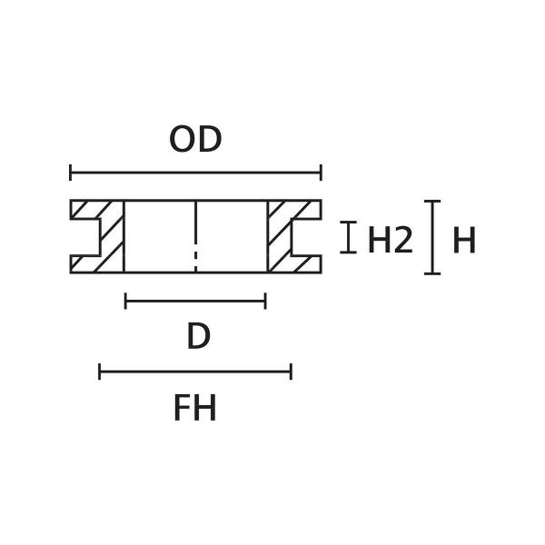 Hellermann 633-03020/HV1302 Durchführungstüllen, schwarz