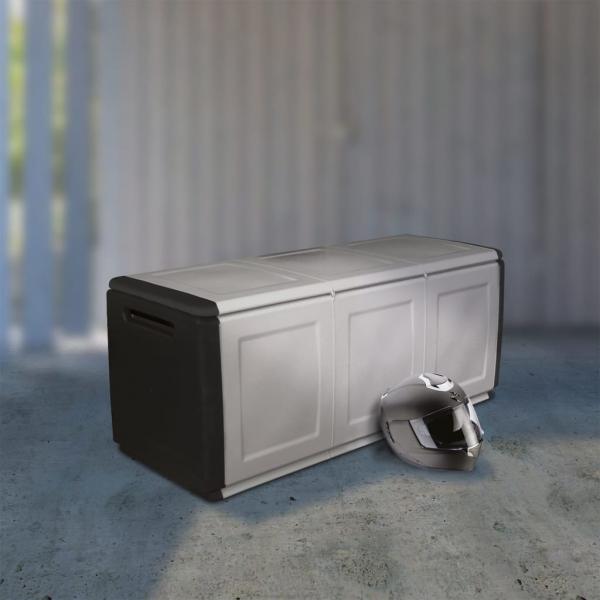 ARDEBO.de - Garten Aufbewahrungsbox 138x53x57 cm 330 L Dunkelgrau Schwarz