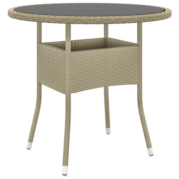 5-tlg. Garten-Essgruppe Poly Rattan Beige