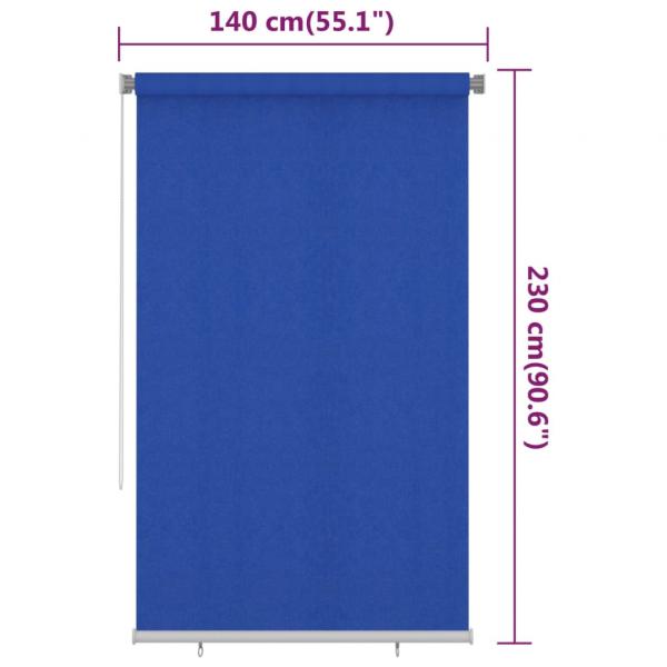 Außenrollo 140x230 cm Blau HDPE