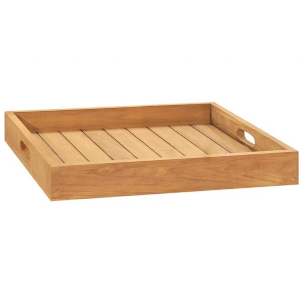 ARDEBO.de - Serviertablett 50x50 cm Massivholz Teak