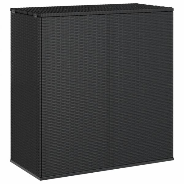 ARDEBO.de - Garten-Kissenbox PE Rattan 100x49x103,5 cm Schwarz