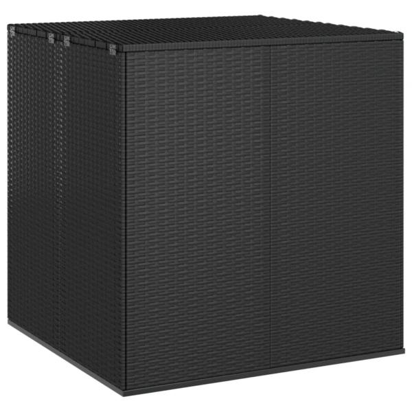 ARDEBO.de - Garten-Kissenbox PE Rattan 100x97,5x104 cm Schwarz