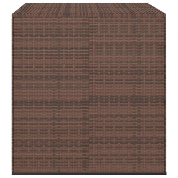 Garten-Kissenbox PE Rattan 100x97,5x104 cm Braun