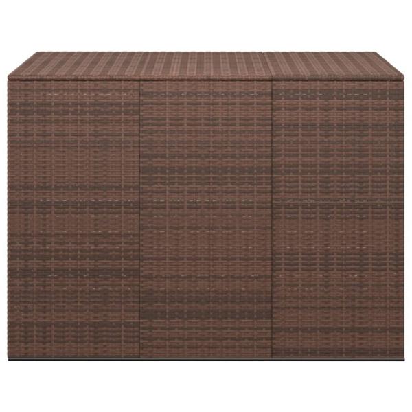 Garten-Kissenbox PE Rattan 145x100x103 cm Braun