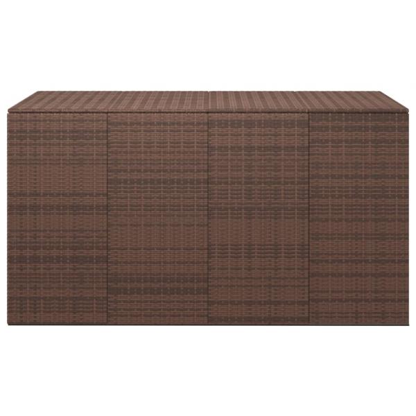 Garten-Kissenbox PE Rattan 194x100x103 cm Braun