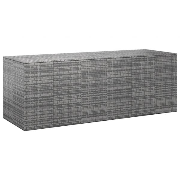 ARDEBO.de - Garten-Kissenbox PE Rattan 291x100,5x104 cm Grau