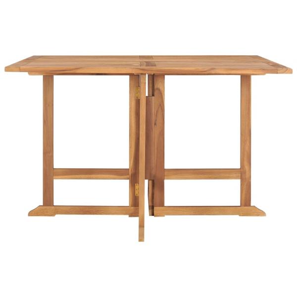 Garten-Esstisch Klappbar 110x110x75 cm Massivholz Teak