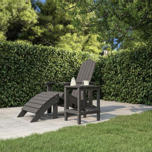 Garten Adirondack-Tisch Anthrazit 38x38x46 cm HDPE