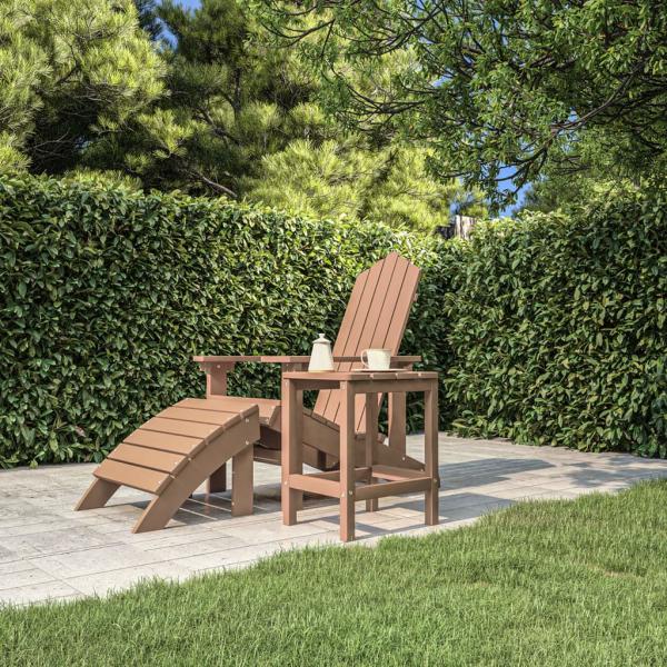 Adirondack-Gartentisch Braun 38x38x46 cm HDPE