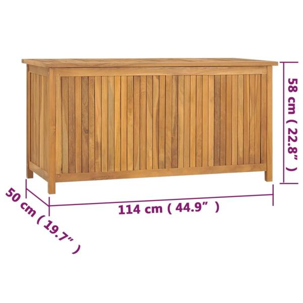 Gartenbox 114x50x58 cm Massivholz Teak