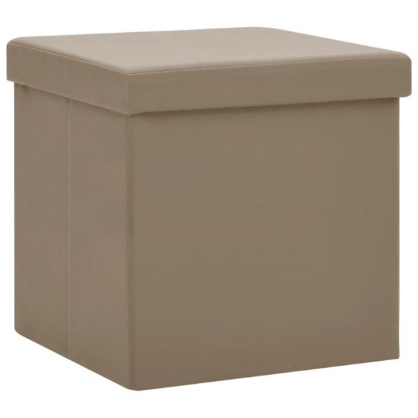 Hocker mit Stauraum Cappuccino-Braun PVC