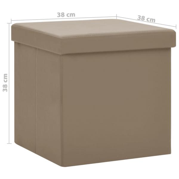 Hocker mit Stauraum Cappuccino-Braun PVC