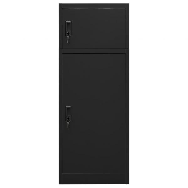 Sattelschrank Schwarz 53x53x140 cm Stahl   