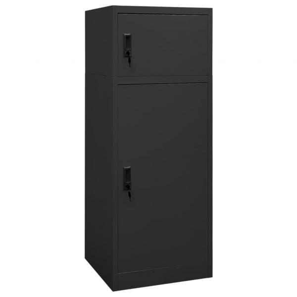 ARDEBO.de - Sattelschrank Anthrazit 53x53x140 cm Stahl   