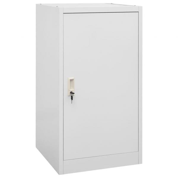 ARDEBO.de - Sattelschrank Hellgrau 53x53x105 cm Stahl  