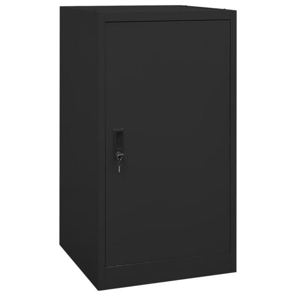 ARDEBO.de - Sattelschrank Schwarz 53x53x105 cm Stahl  