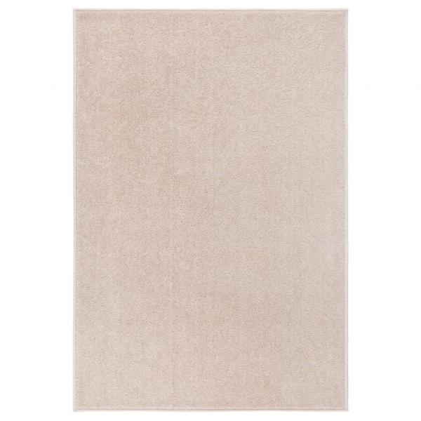 ARDEBO.de - Teppich Kurzflor 160x230 cm Dunkelbeige