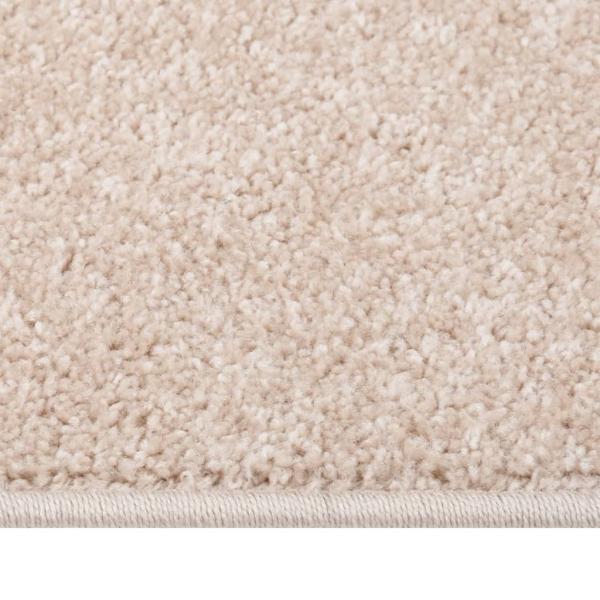 Teppich Kurzflor 160x230 cm Dunkelbeige