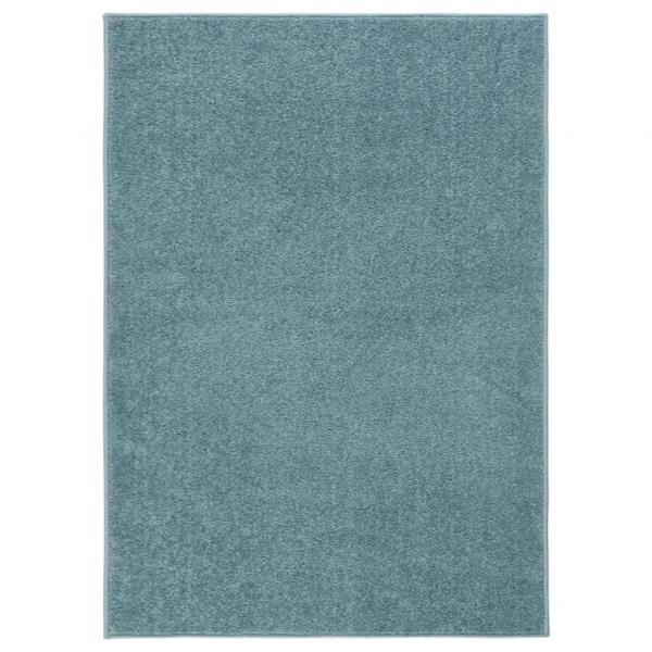 ARDEBO.de - Teppich Kurzflor 140x200 cm Blau