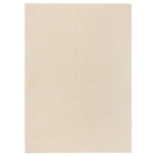 ARDEBO.de - Teppich Kurzflor 140x200 cm Creme