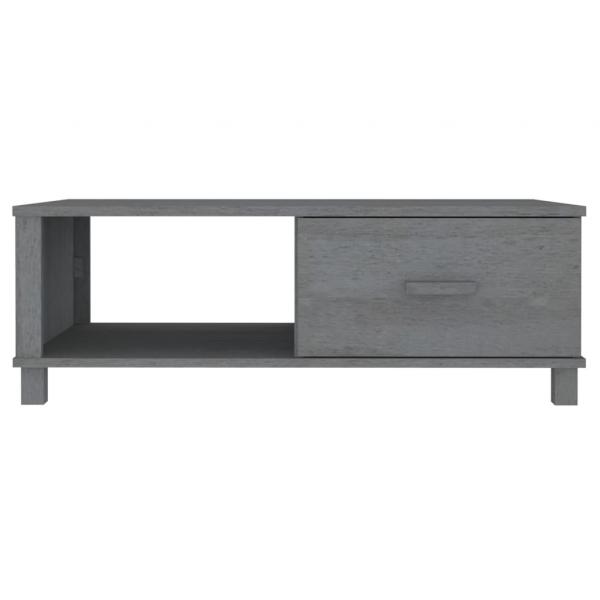 Couchtisch HAMAR Dunkelgrau 100x55x35 cm Massivholz Kiefer