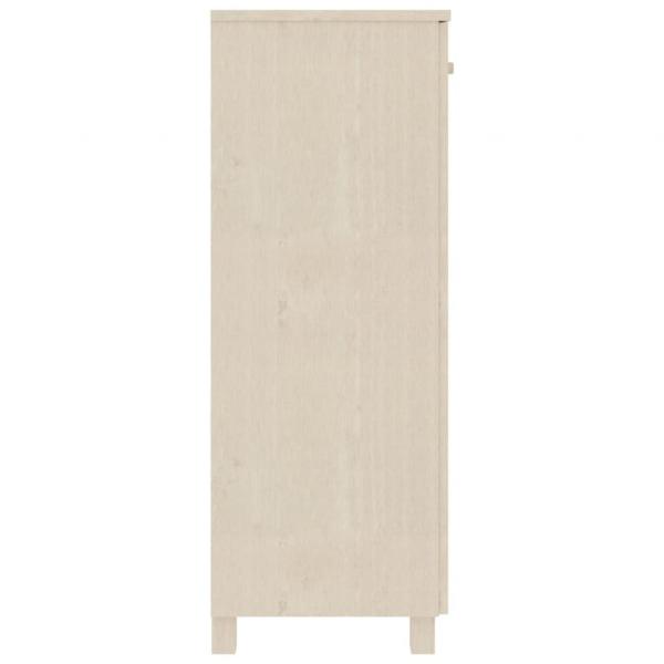 Schuhschrank HAMAR Honigbraun 85x40x108 cm Massivholz Kiefer