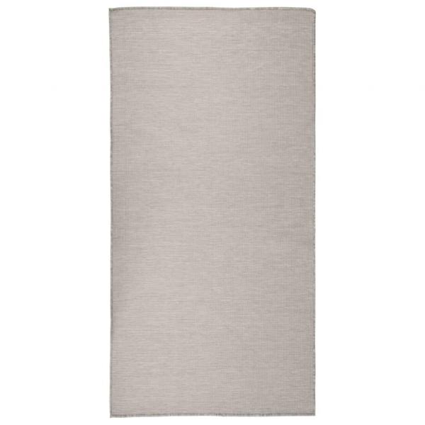 ARDEBO.de - Outdoor-Teppich Flachgewebe 100x200 cm Taupe